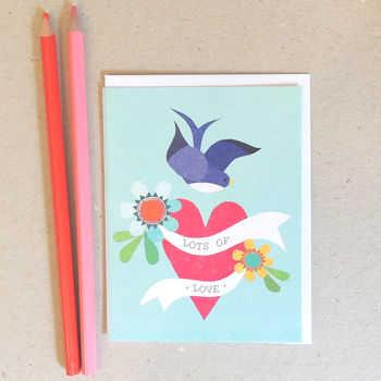 Mini Greetings Card Pack Of 10 Folky, 11 of 11