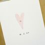 Personalised Hand Painted Heart Sympathy/Love Card, thumbnail 3 of 6