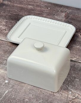White Mary Berry Butter Dish, 2 of 4