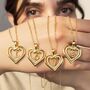 Statement Love Heart Initial Gold Plated Necklace, thumbnail 7 of 7