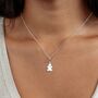 Gingerbread Man Charm Necklace, Silver Or Gold Plated, thumbnail 2 of 11