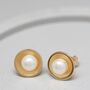 9ct Gold Pearl Earrings. Small Gold Pearl Earrings, thumbnail 3 of 11