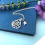 Geometric Honeycomb Drop With Initial Star Necklace, thumbnail 6 of 9