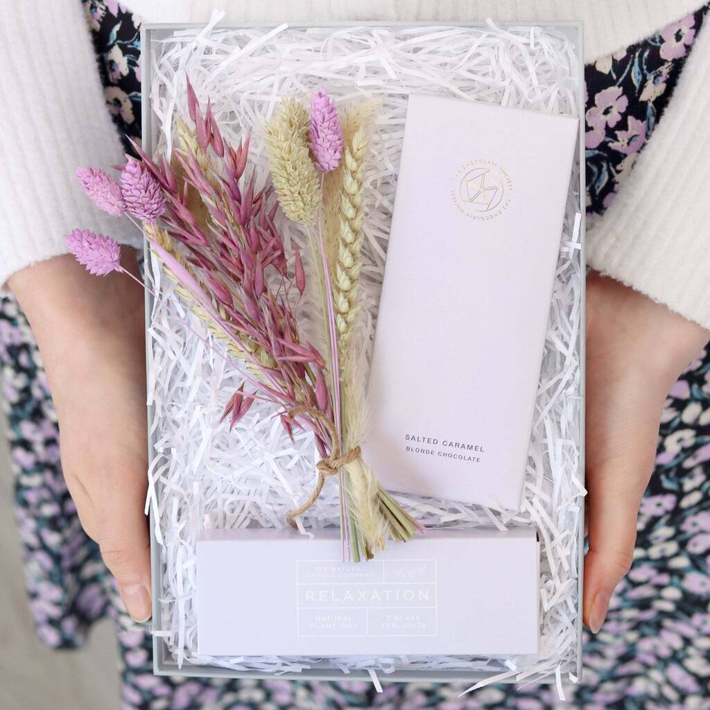 Relaxation Flowers And Candles Letterbox Gift Set By Letterbox Gifts