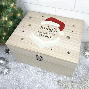 Personalised Santa Face Christmas Eve Box Five Sizes, 4 of 11