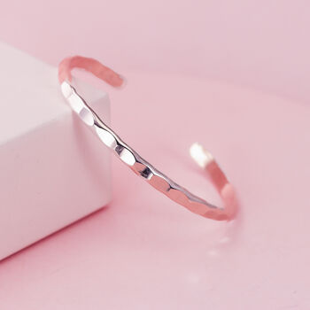 Wide Hammered Cuff In 14k Gold Fill, 9 of 10