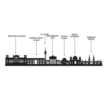 Berlin Skyline Silhouette Wood Wall Art, 5 of 5