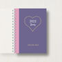 Personalised 2022 Diary With Love Heart, thumbnail 1 of 10