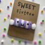Sweet Sixteen Crochet 16th Birthday Card Handmade, thumbnail 9 of 12