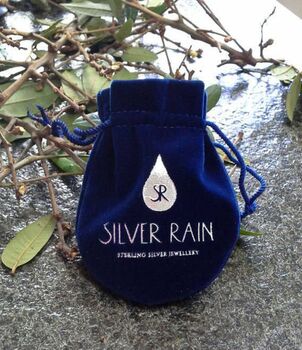Genuine Lapis Lazuli Pear Necklace In Sterling Silver, 3 of 12
