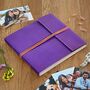 Distressed Coloured Three String Leather Photo Album, thumbnail 4 of 10