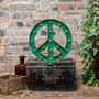 Green Rusty LED Peace Sign, thumbnail 2 of 6