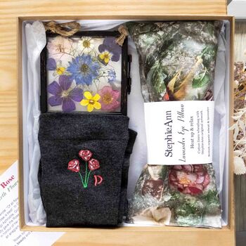 Personalised Birthday Flower Gift Box Set For Her, 2 of 10