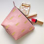 Embroidered Metallic Pineapple Leather Make Up Bag, thumbnail 6 of 12