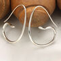Snake Hoop Earrings With Optional Diamonds, thumbnail 2 of 9