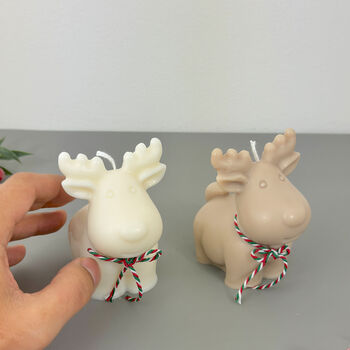 Christmas Reindeer Candle And Christmas Decoration, 5 of 12