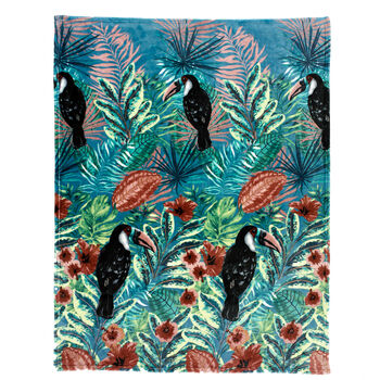 Super Soft Touch Toucan Lake Printed Throw 140x180cm, 3 of 3