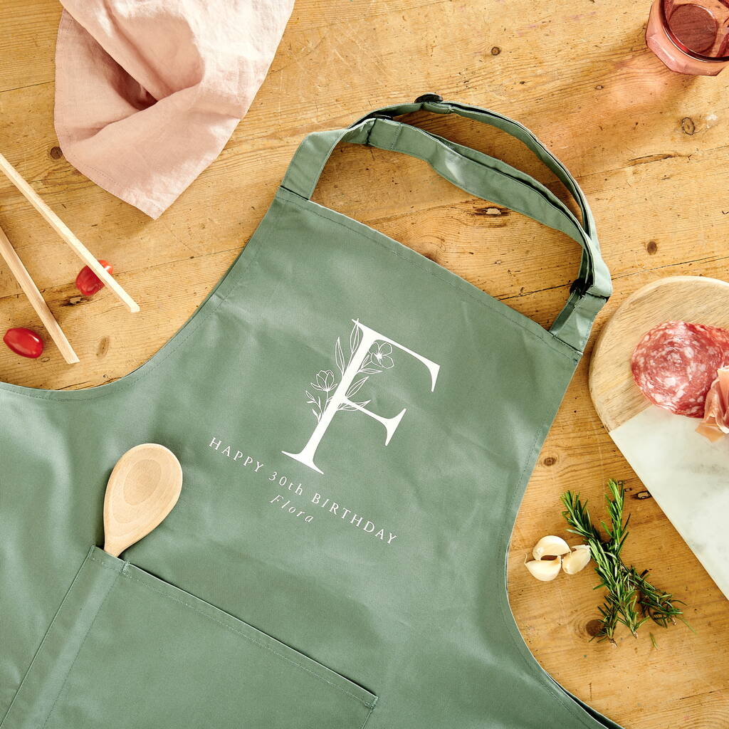 Personalised Floral Birthday Apron, 1 of 5