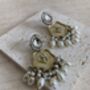 Antique Gold Mother Of Pearl Earrings, thumbnail 2 of 9