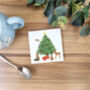 Woodland Animals Christmas Ceramic Coasters, thumbnail 2 of 6