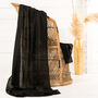 Black Ultra Fine Pure Wool Scarf, thumbnail 2 of 8