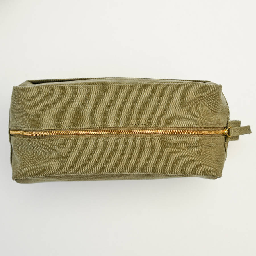 large canvas men's wash bag by men's society | notonthehighstreet.com