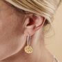 Sand Dollar Hoop Earrings, thumbnail 2 of 9