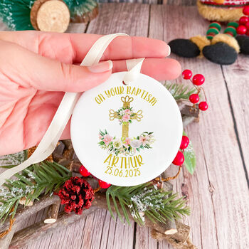 Personalised Baptism Ornament Gift For Boy, 6 of 7