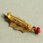 Holly Berry Leaf Brooch, thumbnail 5 of 6