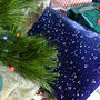 Navy Stars Christmas Wrapping Paper Gift Tag Set, thumbnail 3 of 8
