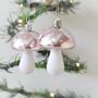 Set Of Two Blush Pink Toadstool Decorations, thumbnail 1 of 5