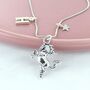 Rearing Horse Personalised Triple Charm Necklace, thumbnail 1 of 2