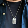 Handprint Footprint Dog Tag Stainless Steel Necklace, thumbnail 1 of 6