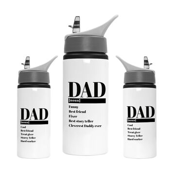 Personalised Dad's Aluminium 600ml Sport Bottle, Custom Gift, Ideal For Sports And Outdoor Use, Perfect Father’s Day Present, 2 of 6