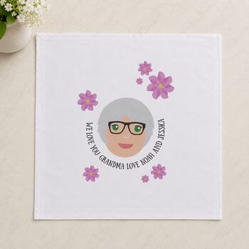 Personalised Handkerchief Pair For Granny Gift, 2 of 12