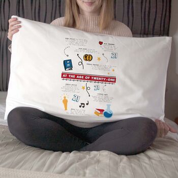Personalised 21st Birthday Pillow Case Gift, 5 of 7