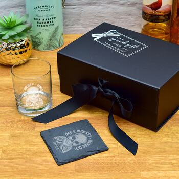 Gift Boxed Skull And Roses Tumbler And Coaster Set, 3 of 4