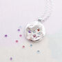 Family Birthstone Personalised Classic Disc Necklace, thumbnail 3 of 12