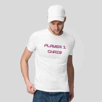 Personalised Men's Player One T Shirt, 2 of 2