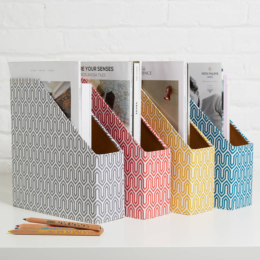 Recycled Graphic Print Magazine File Holder, 1 of 7