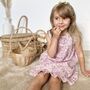 Girls Pink Cotton Nightie Cosmic Moon And Star Print, thumbnail 3 of 7