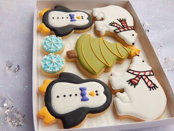 Personalised Antarctic Christmas Cookie Letterbox Gift, 2 of 5