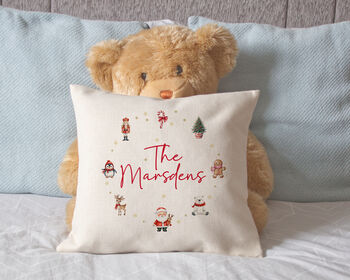Personalised Christmas Family Cushion, 3 of 5