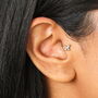 Sterling Silver Crystal Butterfly Piercing Earring, thumbnail 6 of 7