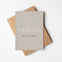 A5 Personalised Date And Names Card In Neutral Colours, thumbnail 2 of 4