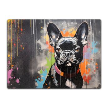 Frenchie Fizz Textured Glass Chopping Boards, 8 of 8