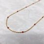 18k Gold Vermeil Plated Rouge Beaded Necklace, thumbnail 3 of 5
