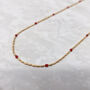 18k Gold Vermeil Plated Rouge Beaded Necklace, thumbnail 1 of 5