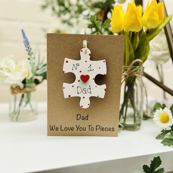 Personalised Jigsaw Father's Day Dad Grandad Card, 6 of 7