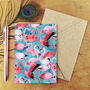 Flamboyance Of Flamingos A6 Greetings Cards, thumbnail 1 of 8